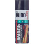 Эмаль термостойкая Kudo черная аэрозоль 520 мл