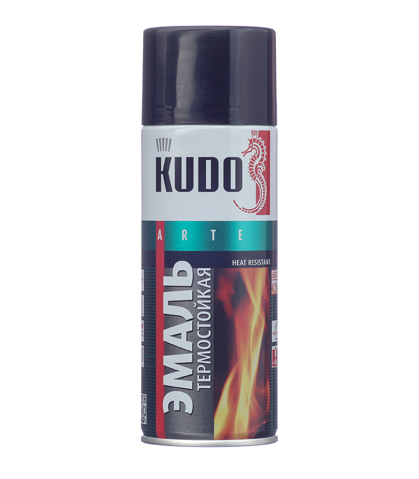 original-12958.jpg Эмаль термостойкая Kudo черная аэрозоль 520 мл — изображение 1
