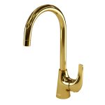 Смеситель для кухни WasserKraft Sauer золото с высоким изливом однорычажный (7107)
