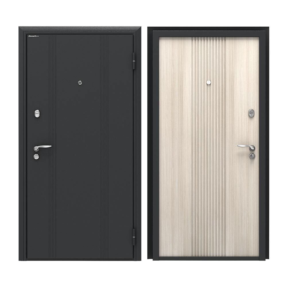 original-13165.jpg Дверь входная DoorHan Оптим Рейн правая букле - перламутр 880х2050 мм — изображение 1