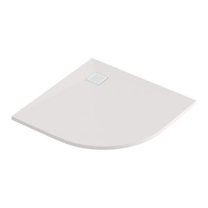 Поддон Good Door Strong литьевой мрамор 100х100х3 см четверть круга белый низкий (ЛП00447)