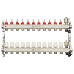 Коллекторная группа с расходомерами Ondo 1 ВР(г) х 11 выходов 3/4 НР(ш) ЕК х 1 ВР(г)