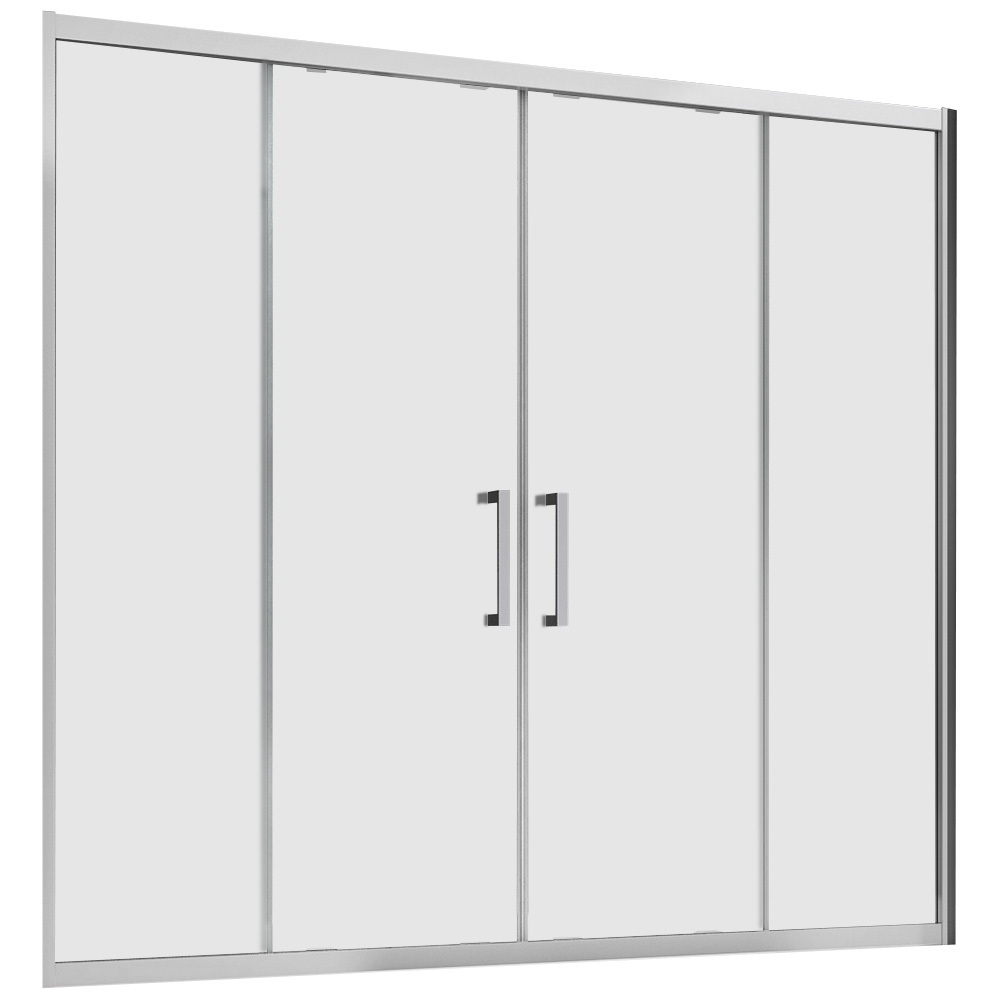 original-13281.jpg Шторка на ванну раздвижная 150х140х0,6 см профиль хром Abber Schwarzer Diamant (AG57150M) — изображение 1