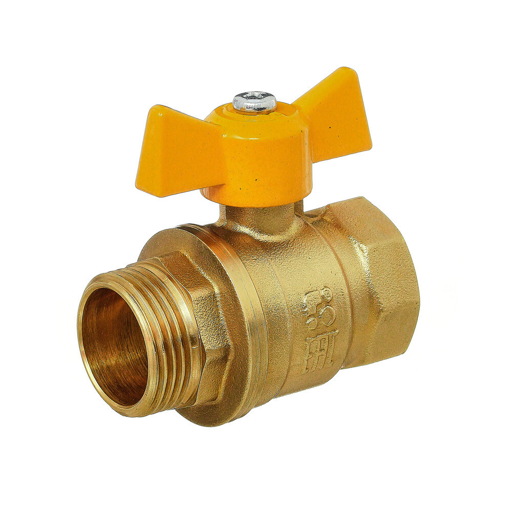 original-13285.jpg Кран шаровой газовый БАЗ 3/4 ВР(г) х 3/4 НР(ш) бабочка (БАЗ.А11.1.20.40) — изображение 1