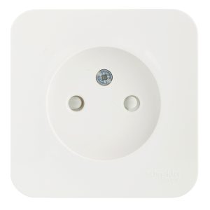 Розетка Systeme Electric Blanca накладная белая со шторками (BLNRA001111)