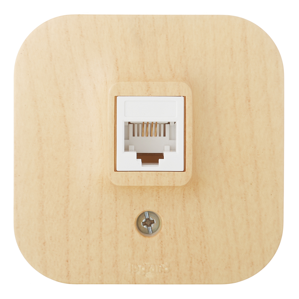 original-13465.jpg Розетка телефонная Legrand Quteo накладная дерево RJ11 (782274) — изображение 1
