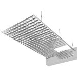 Элемент для потолка грильято Grand Line 50х50х40х10 мм «папа» 0,6 м черный матовый