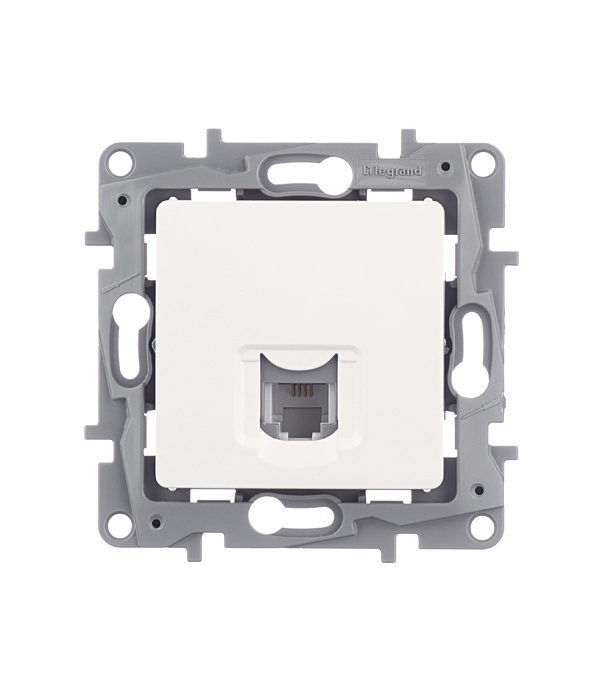original-13501.jpg Розетка телефонная Legrand Etika встраиваемая белая RJ11 (672240) — изображение 1