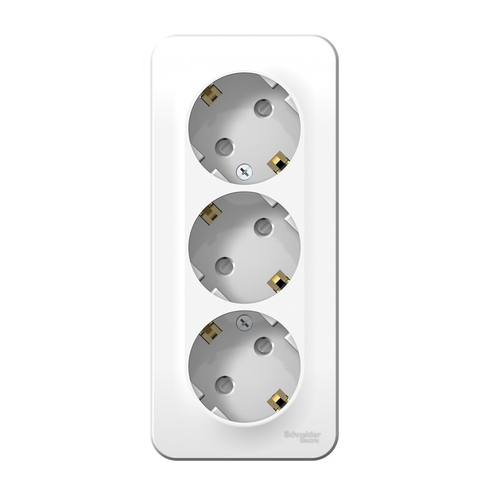 original-13513.jpg Розетка Systeme Electric Blanca накладная белая со шторками (BLNRA011311) — изображение 1