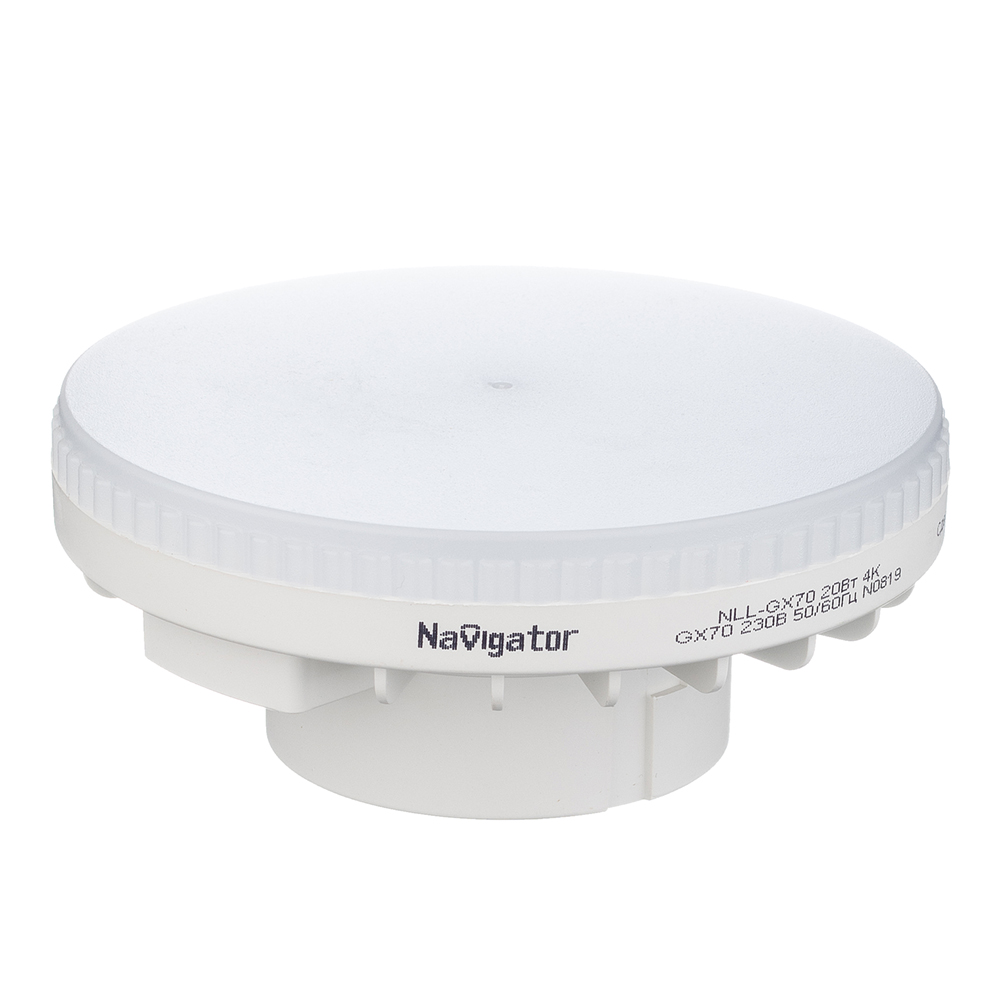 original-13593.jpg Лампа светодиодная Navigator GX70 4000К 20 Вт 1600 Лм 220 В таблетка матовая — изображение 1