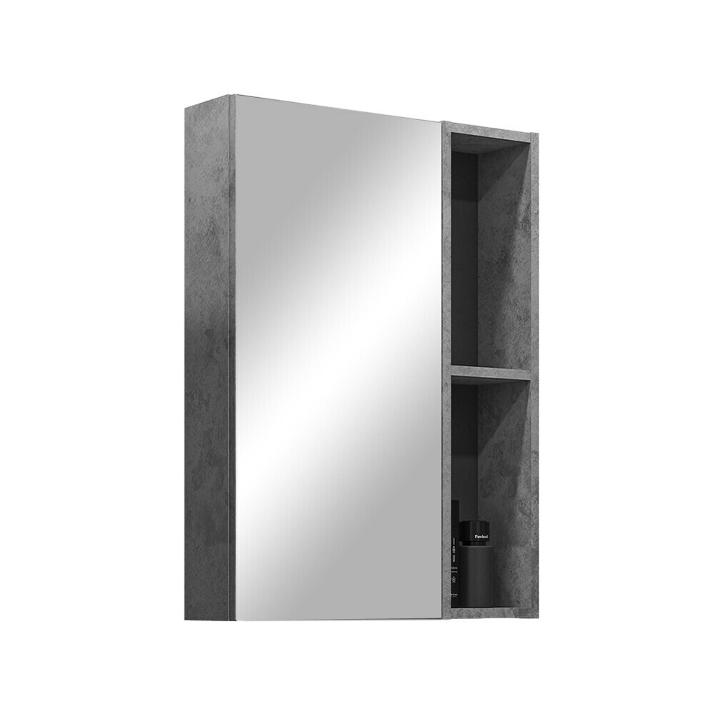 original-13617.jpg Зеркальный шкаф Comforty Флорида 60х80х15 см подвесной бетон светлый/антрацит — изображение 1