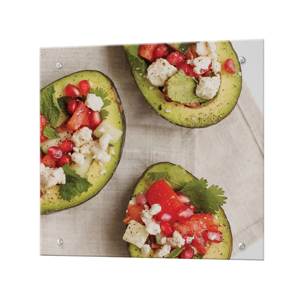 original-13638.jpg Панель стеновая закаленное стекло для кухни 600х600х4 мм авокадо — изображение 1