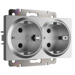 Розетка Werkel встраиваемая серебряная матовая (a063619)