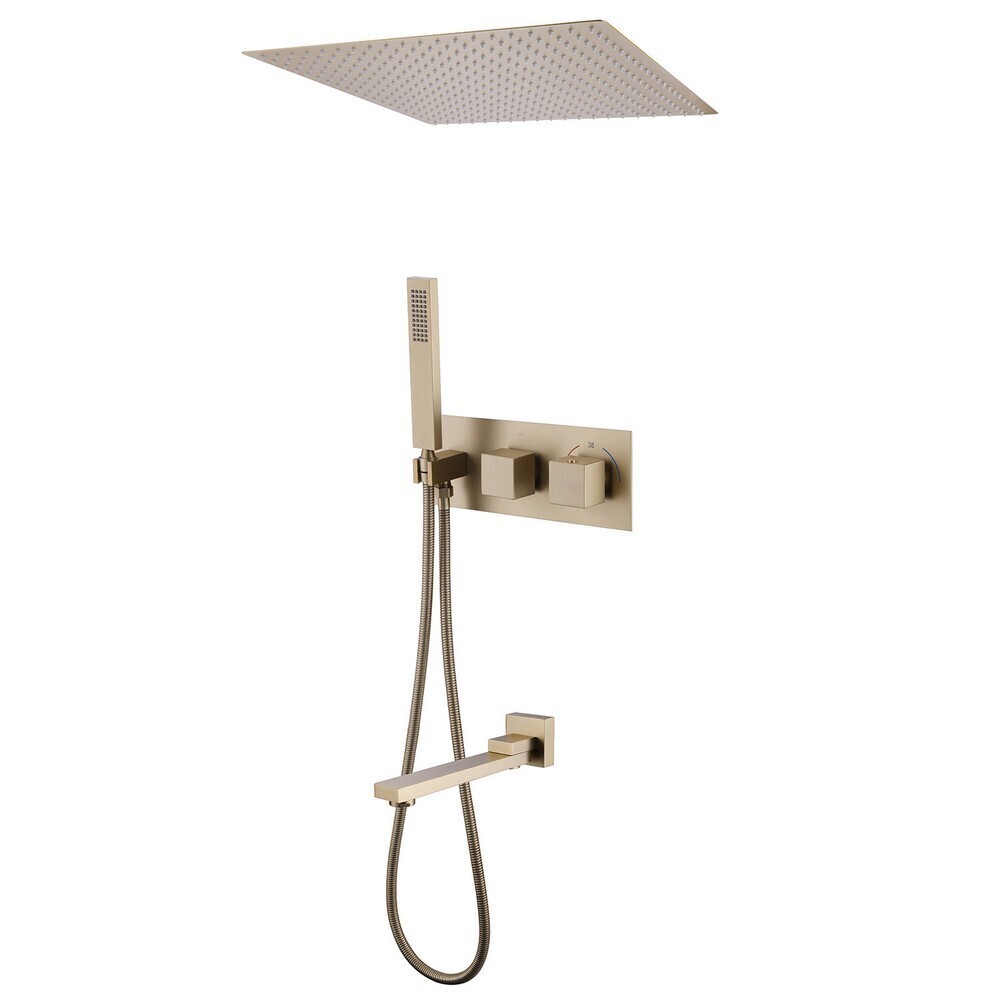 original-13700.jpg Душевая система Abber Daheim встраиваемая с верхним душем с лейкой со смесителем золото матовое (AF8254G) — изображение 1