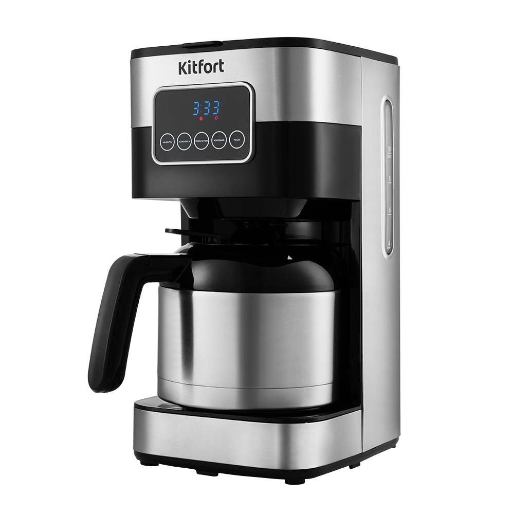 original-13768.jpg Кофеварка капельная Kitfort КТ-752 черная/серебро — изображение 1