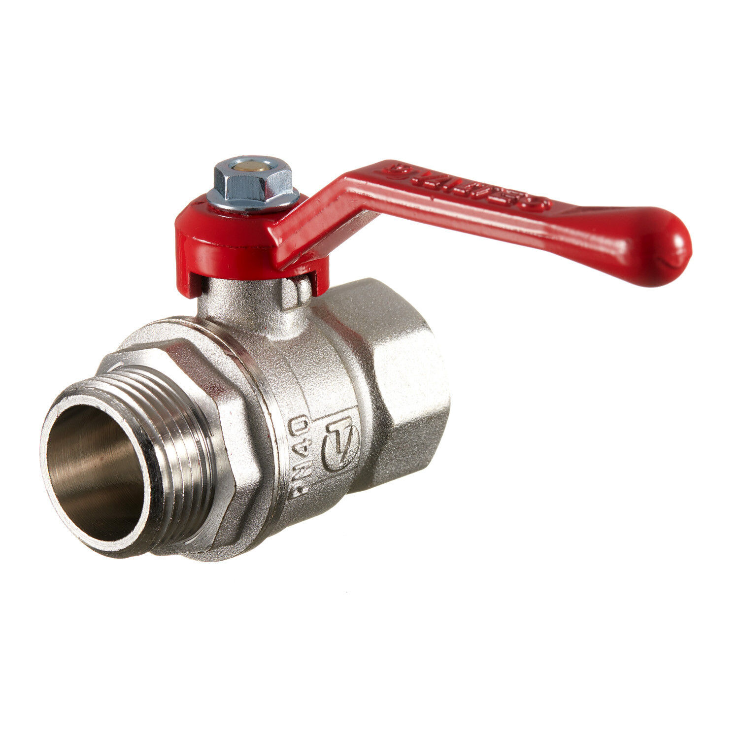 original-13800.jpg Кран шаровой латунный Valtec 1 ВР(г) х 1 НР(ш) полнопроходной ручка прямой (VT.121.N.06) — изображение 1