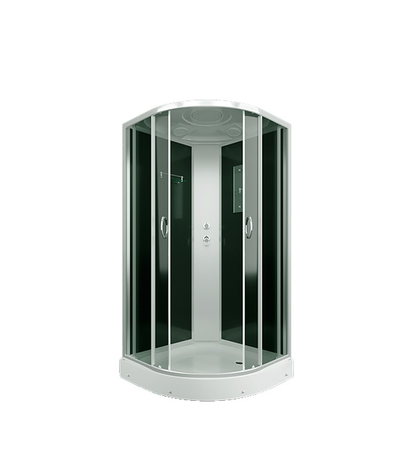 original-13947.jpg Душевая кабина Erlit ER35 90х90х215 см стекло тонированное 4 мм с низким поддоном полукруг — изображение 1