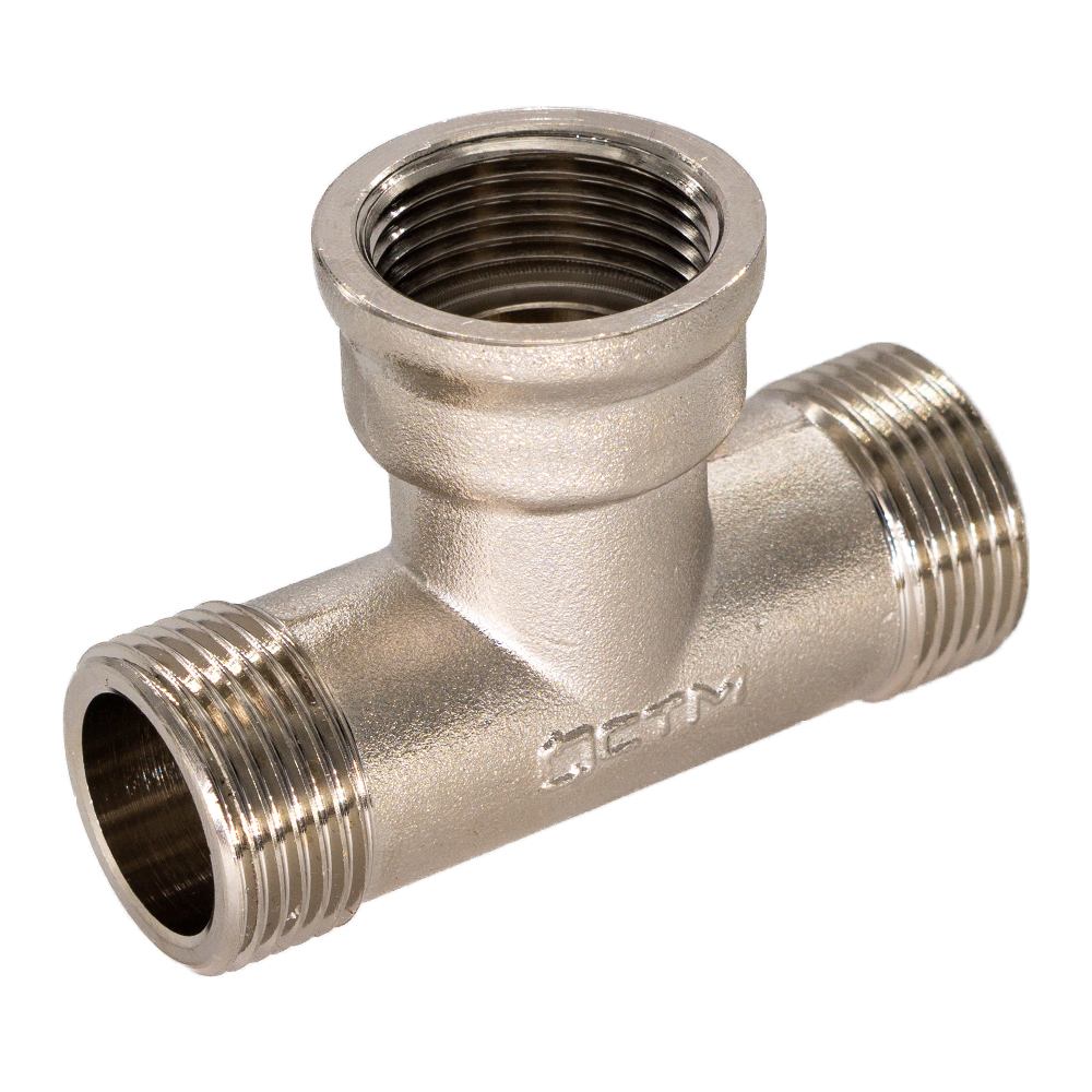 original-14045.jpg Тройник СТМ 1/2 НР(ш) х 1/2 ВР(г) х 1/2 НР(ш) латунный — изображение 1