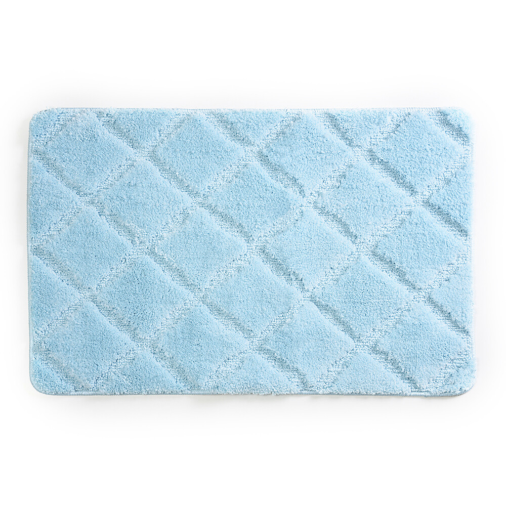 original-14219.jpg Коврик для ванной голубой 90х60 см WasserKraft Lippe (BM-6517) — изображение 1