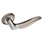 Ручка дверная Palladium City A Domino SN/CP круглая розетка матовый никель/хром