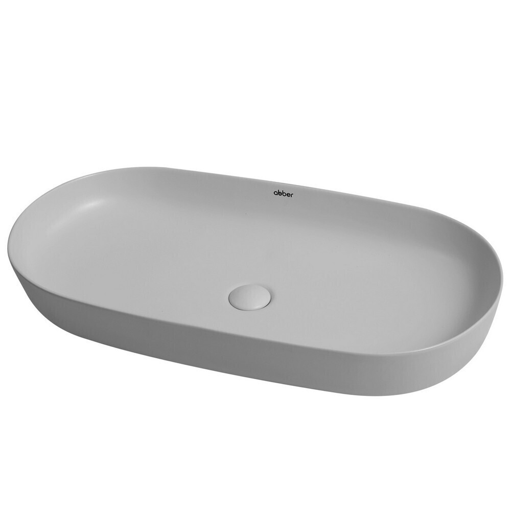 original-14428.jpg Раковина Abber Bequem 80 см накладная светло-серая матовая (AC2110MLG) — изображение 1