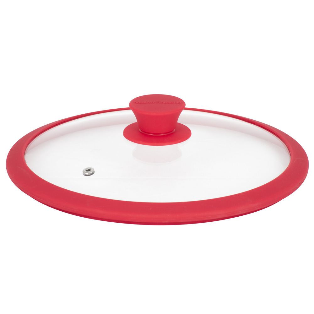 original-14468.jpg Крышка стеклянная Master House София с силиконовым ободом d26 см красная — изображение 1