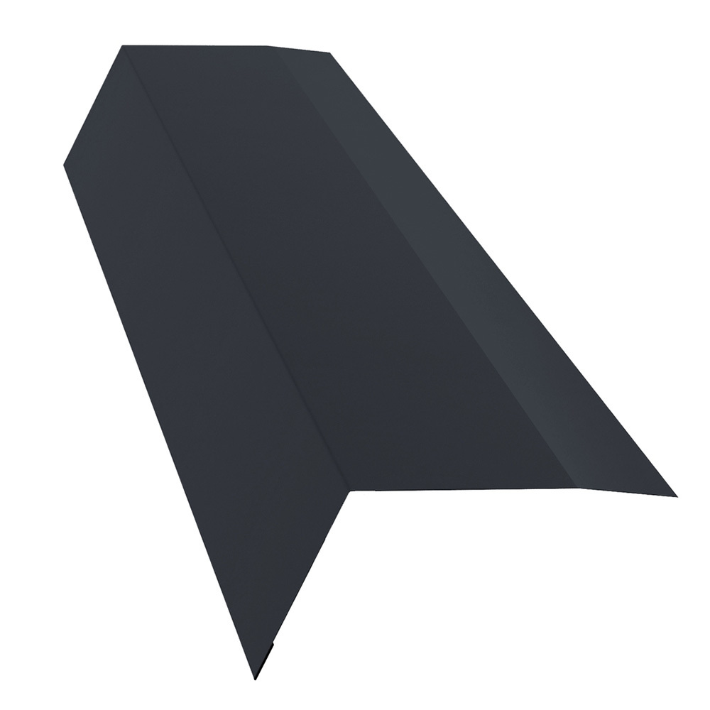 original-14491.jpg Планка карнизная для металлочерепицы 100х65 мм 2 м графитово-серая RAL 7024 матовая satin matt — изображение 1