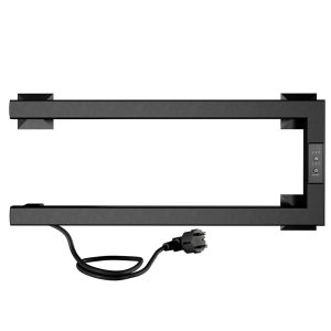 Полотенцесушитель электрический Indigo Nix 200х500 мм 40 Вт с терморегулятором левый черный муар