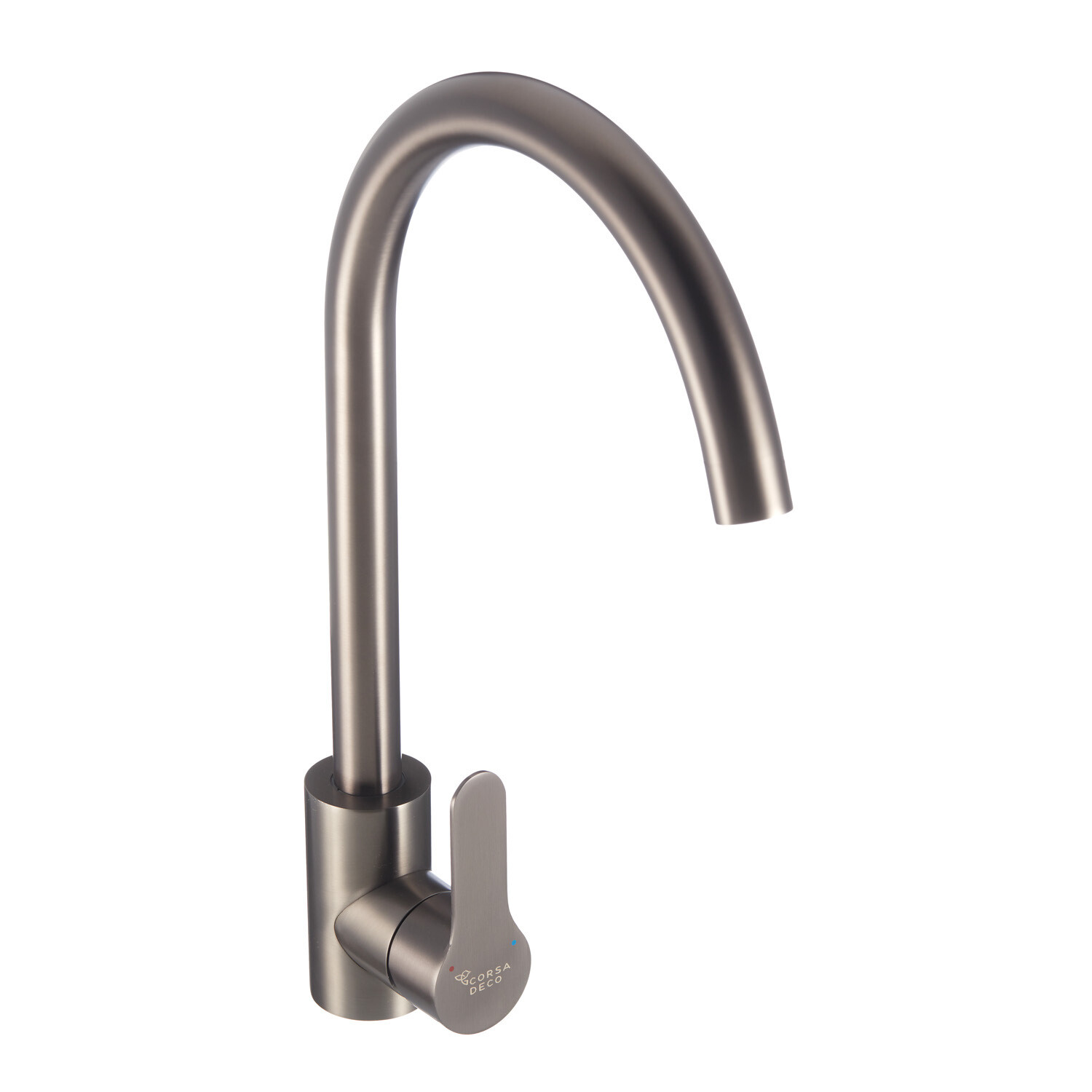 original-14548.jpg Смеситель для кухни Corsa Deco Creek графит с высоким изливом однорычажный (FKCSMG) — изображение 1