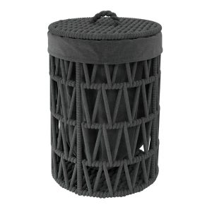 Корзина для белья WasserKraft Mosel 460х460х610 мм 129,1 л черная (WB-460-L)