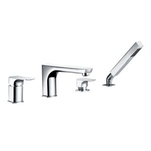 Смеситель на борт ванны WasserKraft Salm 2700 хром однорычажный с лейкой (2755)