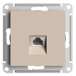 Розетка компьютерная Systeme Electric AtlasDesign встраиваемая песочная RJ45 (ATN001286)