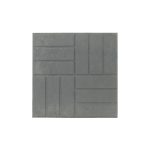 Плитка тротуарная 12 кирпичей 330х330х25 мм серая полимерпесчаная Lel-Eco