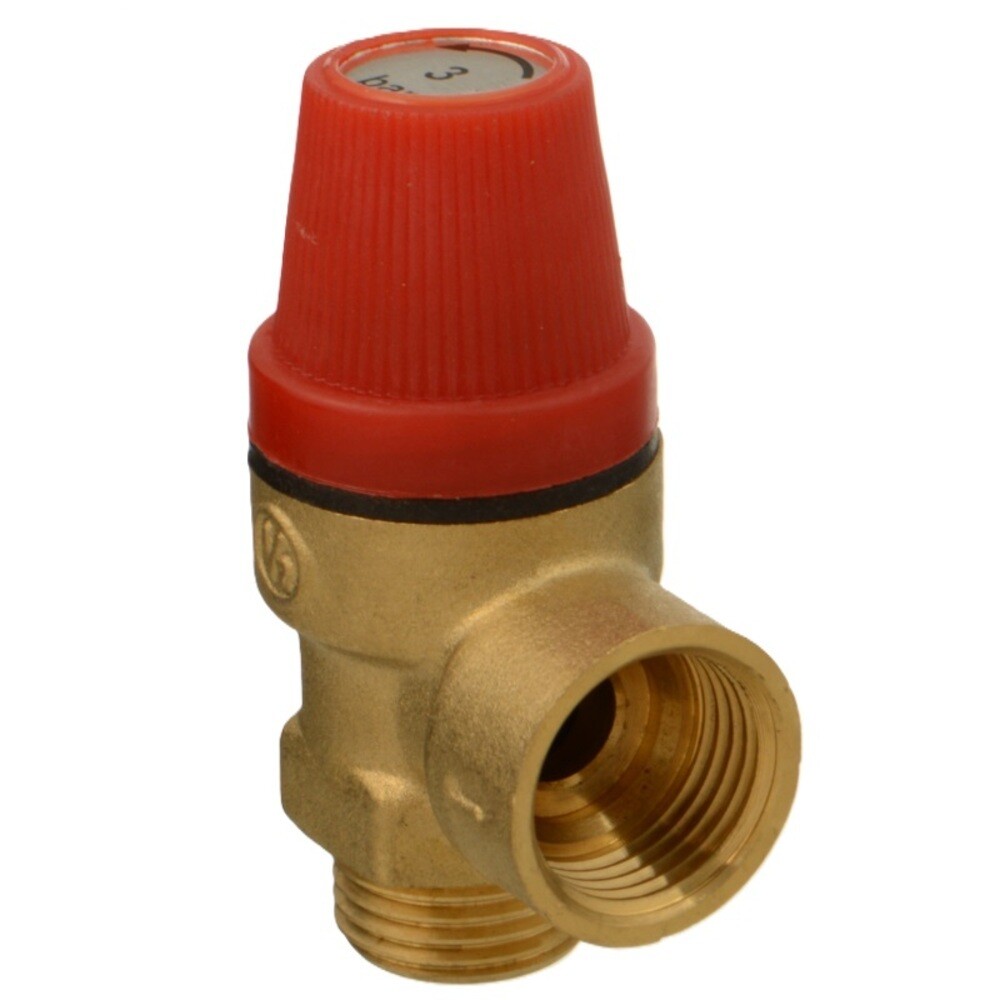 original-14751.jpg Клапан предохранительный Terma 1/2 НР(ш) х 1/2 ВР(г) 3 бар для систем отопления 120 °С KVs 0,5 (88093) — изображение 1