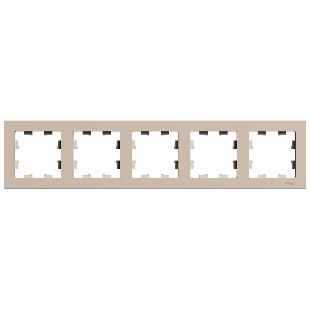 original-14816.jpg Рамка Systeme Electric AtlasDesign пятиместная песочная (ATN001205) — изображение 1