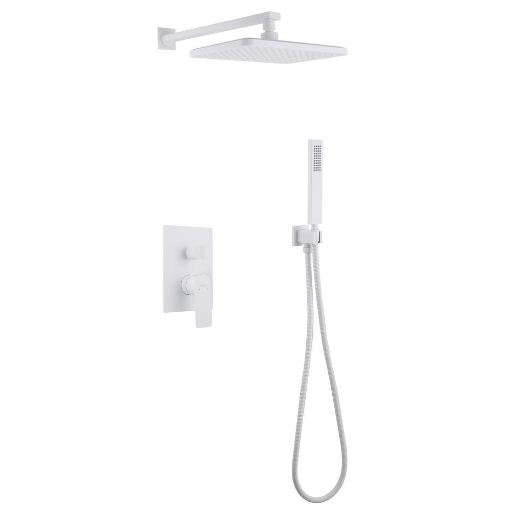 original-14862.jpg Душевая система Abber Weiss Insel встраиваемая с верхним душем с лейкой со смесителем белая матовый (AF8018FW) — изображение 1