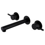 Смеситель для раковины встраиваемый Abber Emotion черный двухвентильный (AF88121B)