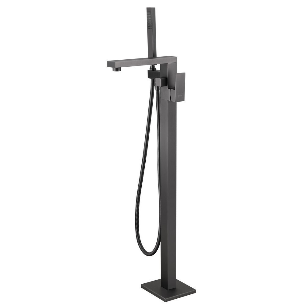 original-14909.jpg Смеситель для ванны напольный Abber Daheim никель однорычажный с лейкой (AF8215NG) — изображение 1