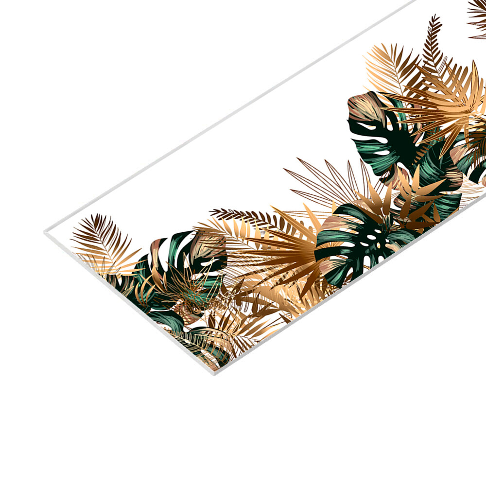 original-14978.jpg Панель стеновая пластик для кухни 4000х600х1,5 мм графичные листья — изображение 1