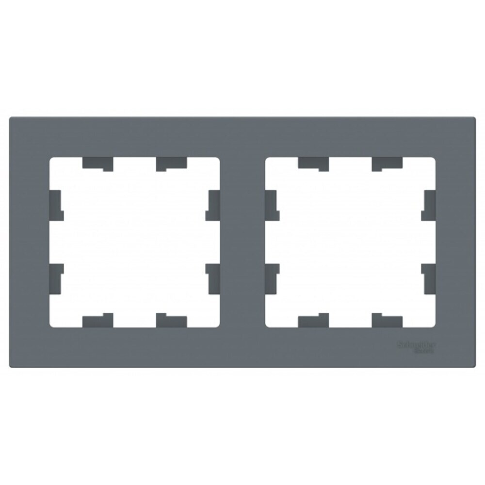 original-15037.jpg Рамка Systeme Electric AtlasDesign двухместная грифель (ATN000702) — изображение 1