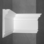 Плинтус потолочный из экополимера ударопрочный 150х38х2000 мм Stenopol C7214