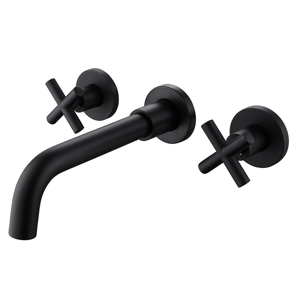 original-15094.jpg Смеситель для раковины встраиваемый Abber Wasser Kreis черный двухвентильный (AF81121B) — изображение 1