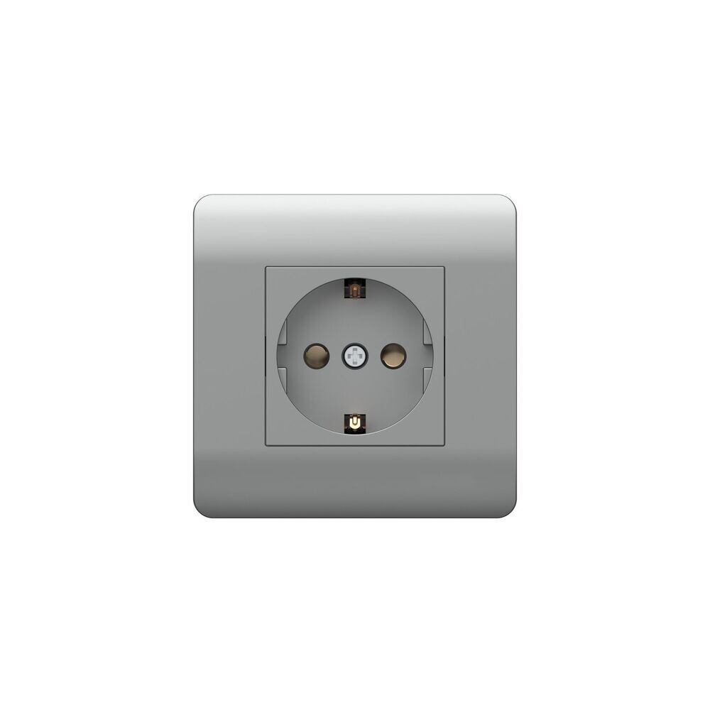 original-15116.jpg Розетка Chint NEW3-E встраиваемая серебряная со шторками (431405) — изображение 1