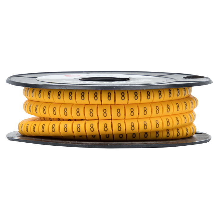 original-15134.jpg Маркеры кабельные (клипсы) EKF PROxima 3-4,2 мм цифра 8 желтые (1000 шт.) (plc-KM-2.5-8) — изображение 1