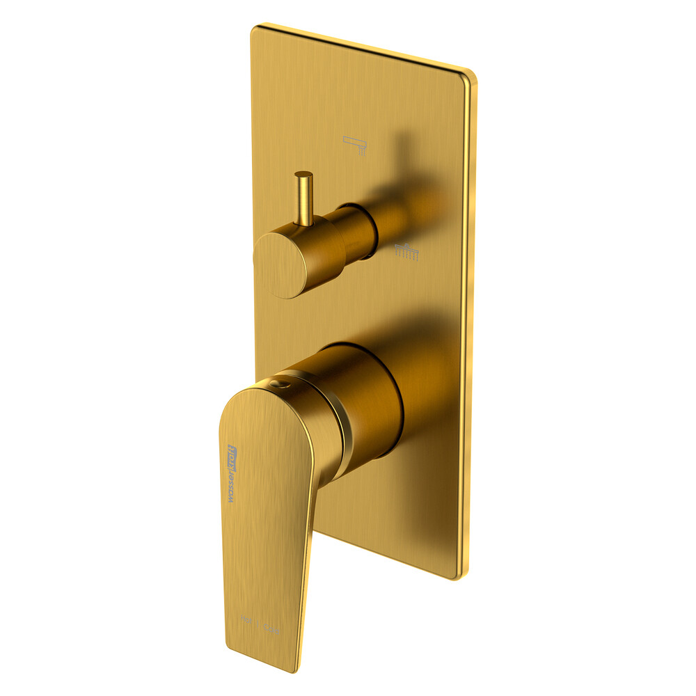 original-15269.jpg Смеситель для душа встраиваемый WasserKraft Aisch однорычажный с переключателем без лейки золото (5571) — изображение 1