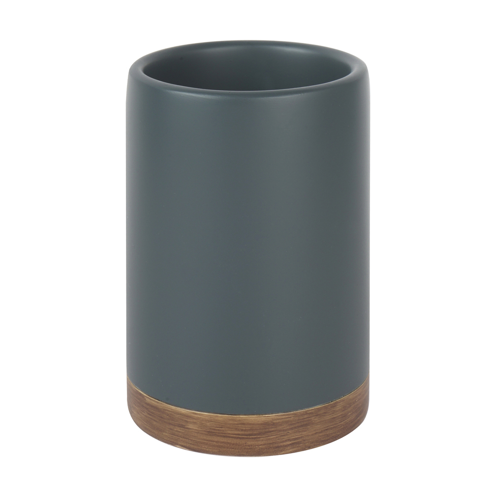 original-15282.jpg Стакан для ванной WasserKraft Lopau настольный полирезин серый/коричневый (K-3328) — изображение 1