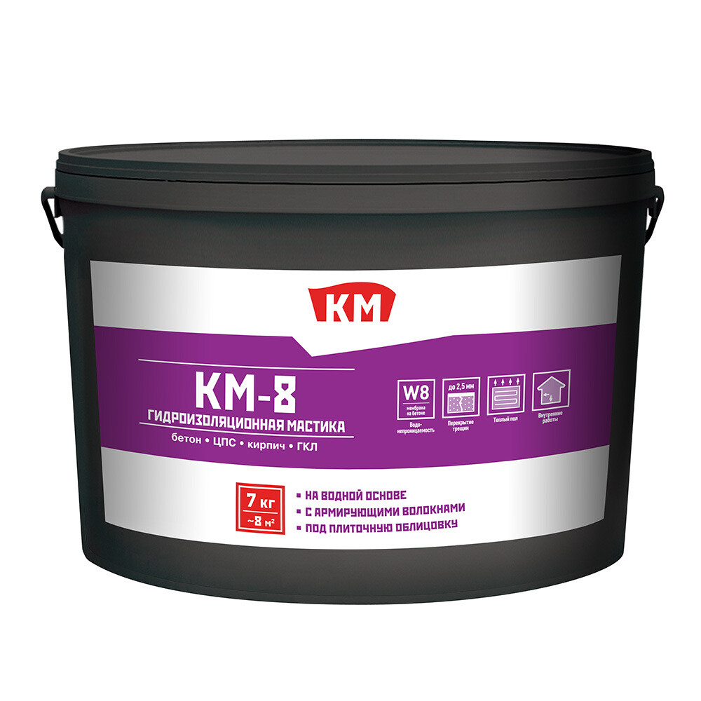 original-15346.jpg Мастика гидроизоляционная акриловая КМ-8 7 кг — изображение 1