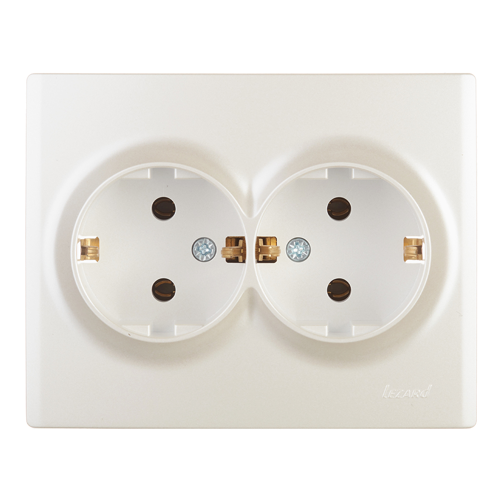 original-15352.jpg Розетка Lezard Karina встраиваемая жемчужно-белая (707-3000-127B) — изображение 1