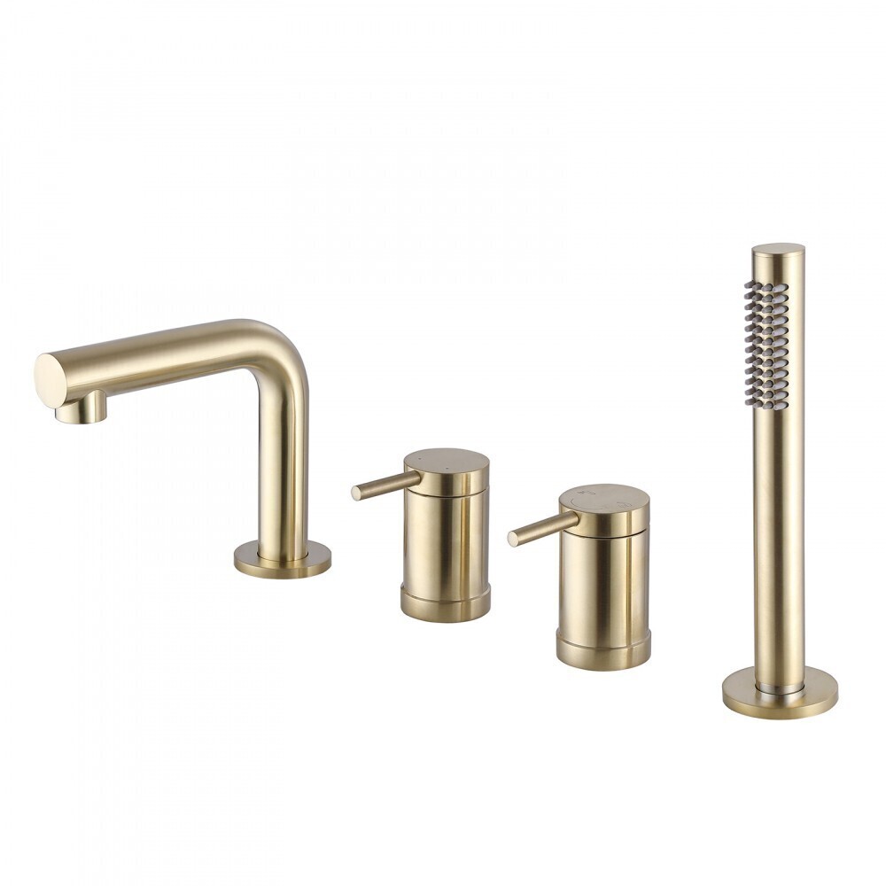 original-15384.jpg Смеситель на борт ванны Abber Emotion золото однорычажный с лейкой (AF8813G) — изображение 1