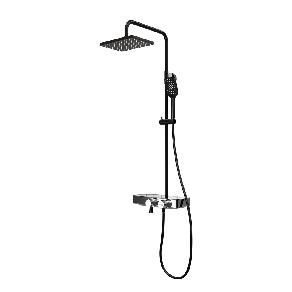 original-15515.jpg Душевая система WasserKraft с верхним душем с лейкой с термостатом черная (A11401) — изображение 1
